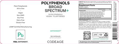 Codeage Polyphenols Broad Spectrum+ product packaging