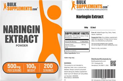 BulkSupplements.com Naringin product packaging