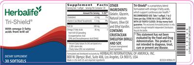 Herbalife Tri-Shield source label used in the packaging illustration