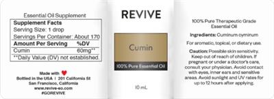 Revive Cumin source label used in the packaging illustration