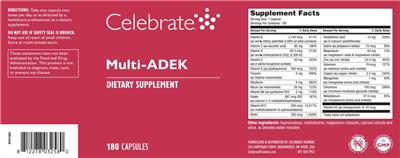 Celebrate Multi-ADEK source label used in the packaging illustration