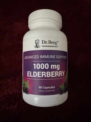 Dr. Berg Advanced Immune Support Elderberry 1000 mg source label used in the packaging illustration