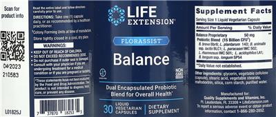 Life Extension Florassist Balance source label used in the packaging illustration