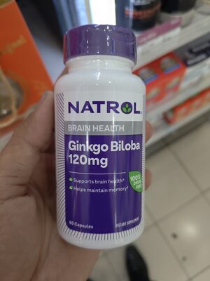 Natrol Ginkgo Biloba 120 mg source label used in the packaging illustration