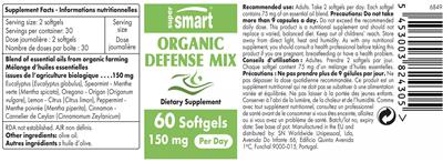 SuperSmart Organic Defense Mix product packaging