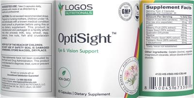 Logos Nutritionals OptiSight product packaging