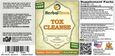 Herbal Terra Tox Cleanse Sugar Free product packaging