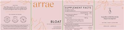Arrae Bloat source label used in the packaging illustration