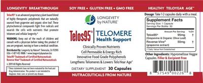 Longevity by Nature Telos95 product packaging