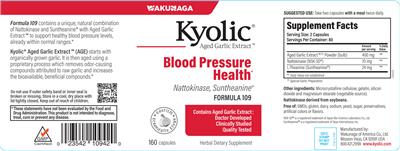 Kyolic Kyolic Nattokinase Suntheanine Formula 109 product packaging